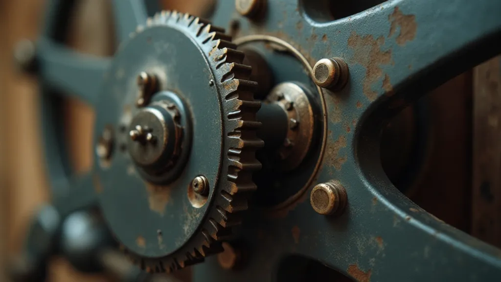 Vintage carousel mechanism detail