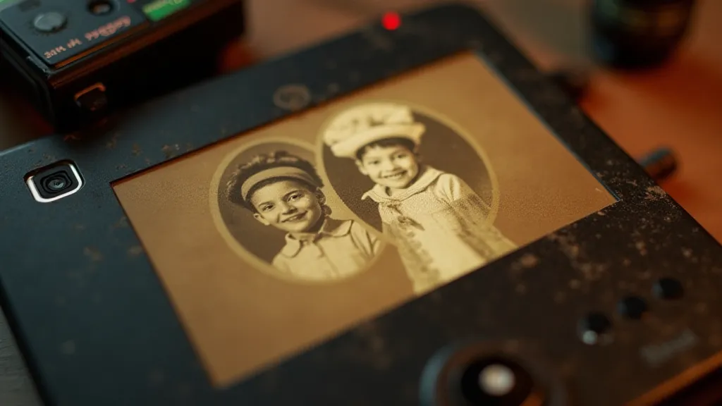 Carousel slide with a family portrait