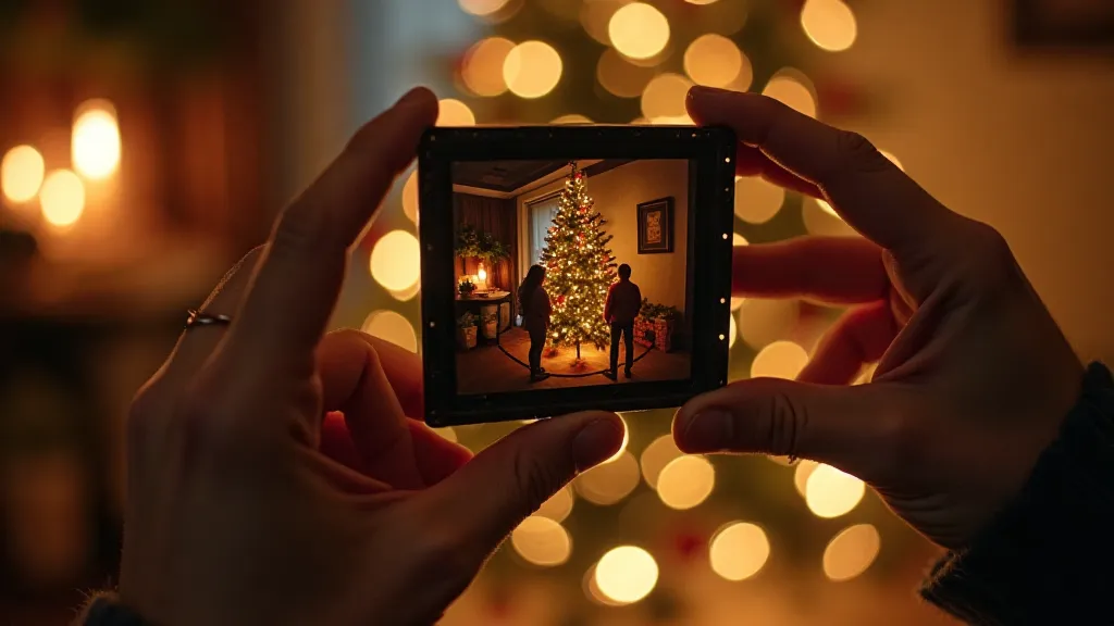 Vintage slide showing a family scene